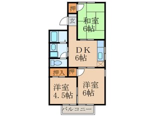 グランディール行橋 Ａの物件間取画像